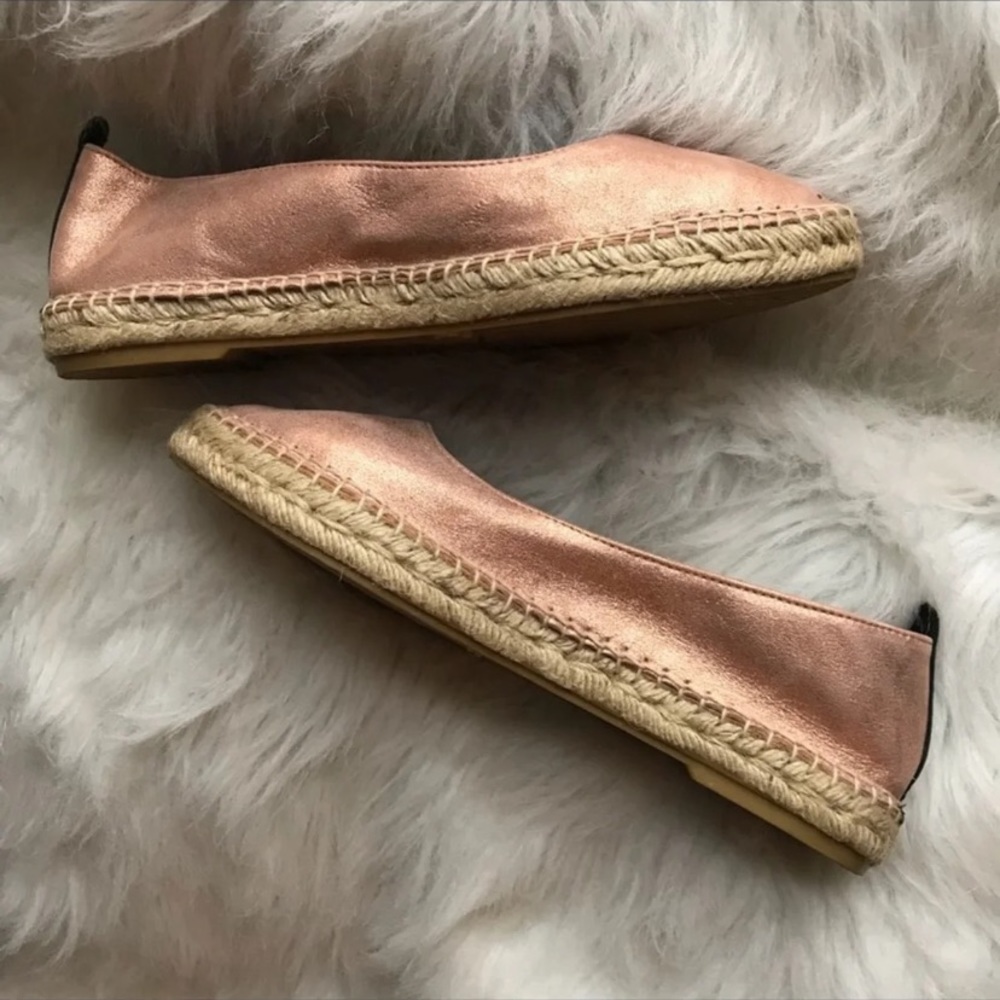 🆕NWT Matt Bernson rose gold leather espadrilles - Picture 7 of 8